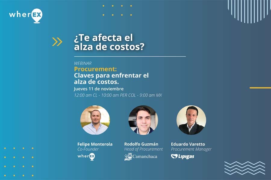 Webinar: wherEX, Camanchaca y Lipigas conversan sobre abastecimiento y alza de costos